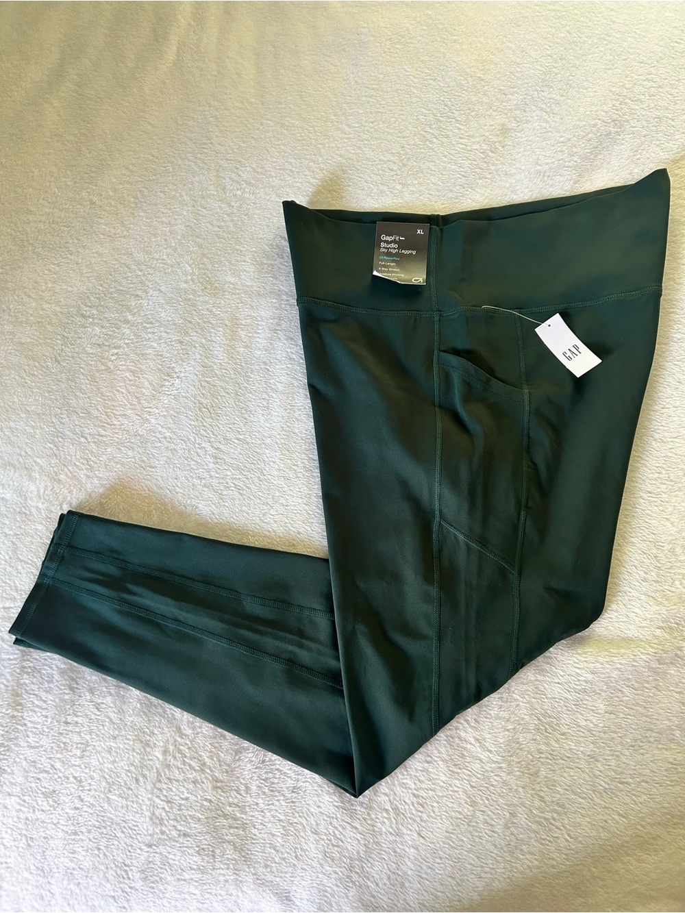 GAP Dark Green High-Rise Leggings with Pocket            NWT Size L